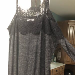 Long sleeve off the shoulder top